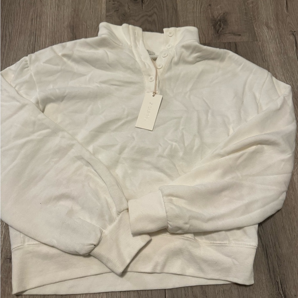 Classic White Henley Pullover
